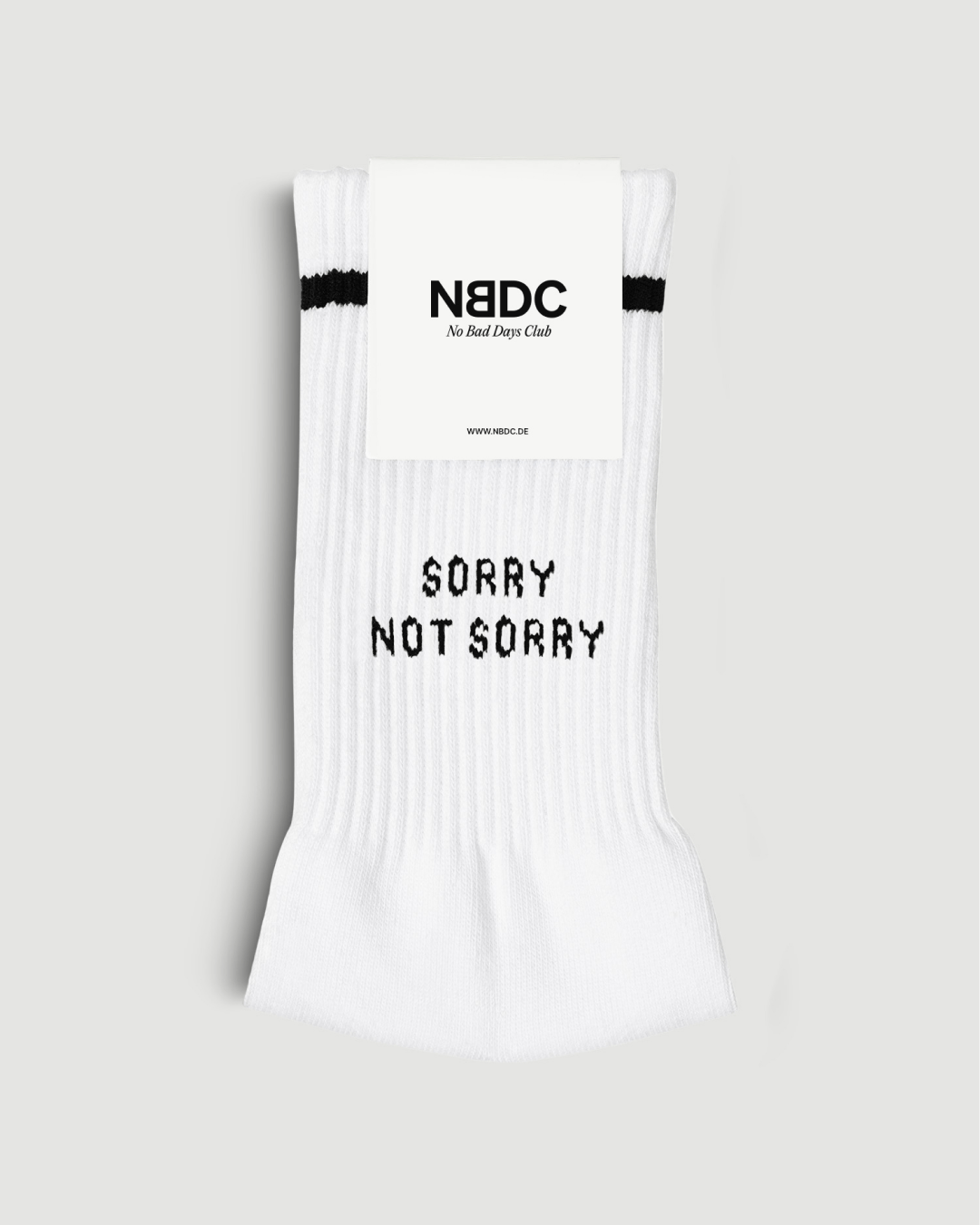SORRY NOT SORRY - WEISS Socken - NBDC